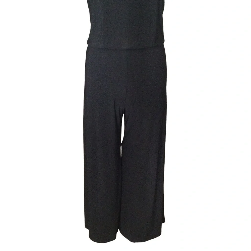 R & M Richard black Gold Chain Plus Size Jumpsuit